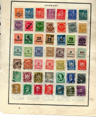 Germany 167 Stamps 1921 - 1940 Vf And From An Old Scott Album 5 Pages