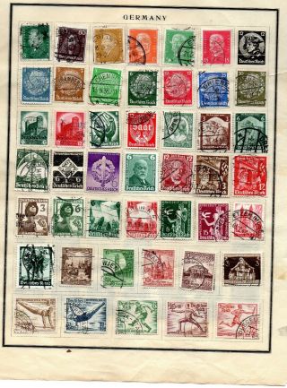 Germany 167 stamps 1921 - 1940 vf and from an old scott album 5 pages 2