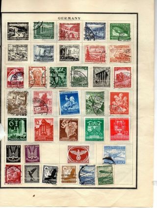 Germany 167 stamps 1921 - 1940 vf and from an old scott album 5 pages 3