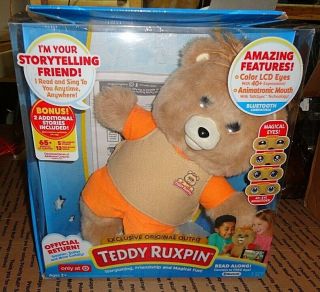 2017 Teddy Ruxpin Plush Storytelling Talking Bear W.  Bluetooth & Eye Mask