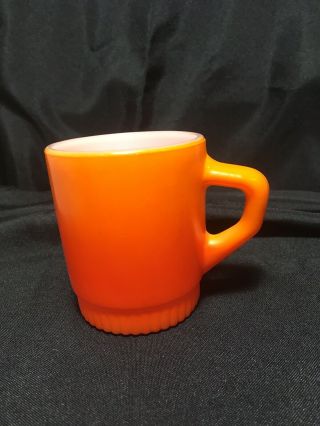 Usa Fire King Anchor Hocking Milk Glass Oven Proof Ombre Orange 1970 