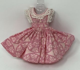 Vintage 10.  5” Fashion Doll Size Pink Dress Little Miss Revlon? Jan Toni Unmarked