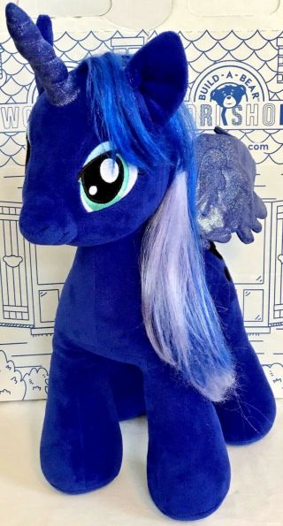 Build A Bear Workshop My Little Pony Princess Luna Plush Pegasus Blue Doll Toy