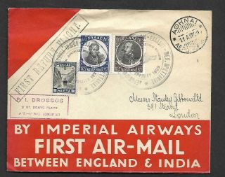 Greece,  1929 Airmail Cover,  Athens To London,  1st Flight,  Imperial Airways