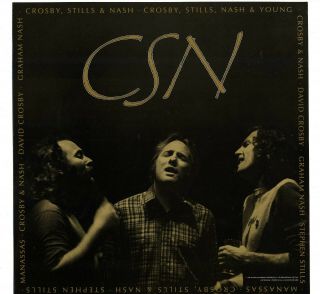 Csn - Crosby Stills Nash & Young - 2 Sided Promo Poster Flat 12 X 12