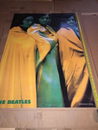 Rare Vintagethe Beatles Poster Printed In The Uk Psychedelic Colors John Lennon