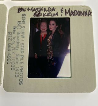 Mathilde Krim & Madonna Researcher Singer 35mm Transparency Slide