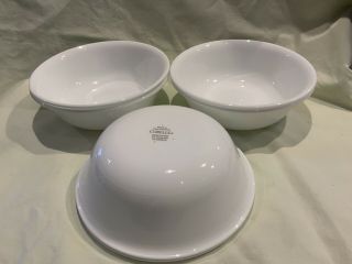 Corelle Corning Set Of 6 Winter Frost White Cereal/soup Bowls Vgc