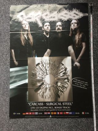 Carcass - Surgical Steel.  Promo Poster.