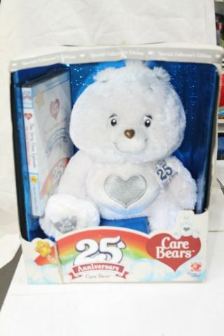 2007 Special Edition 25th Anniversary Care Bear Plush & Dvd W/box