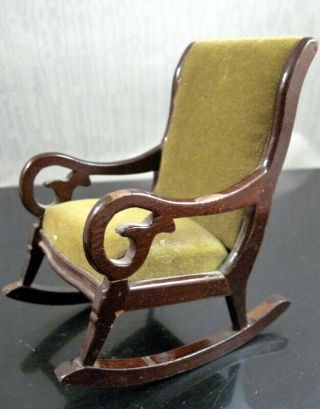 Vintage Sonia Messer Rocking Chair 1:12 Dollhouse Miniature Made In Columbia