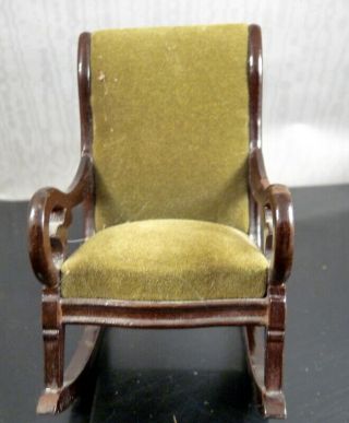 VINTAGE Sonia Messer ROCKING CHAIR 1:12 Dollhouse Miniature Made in Columbia 2
