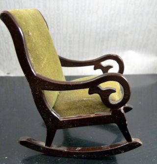 VINTAGE Sonia Messer ROCKING CHAIR 1:12 Dollhouse Miniature Made in Columbia 3