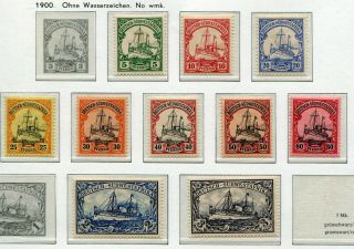 (25) 10 Very Good 1900 Germany " South West Africa " No Wmk.  L.  M.