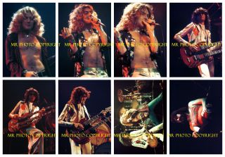 Led Zeppelin Jimmy Page Robert Plant 8 4x6 Inch Photos