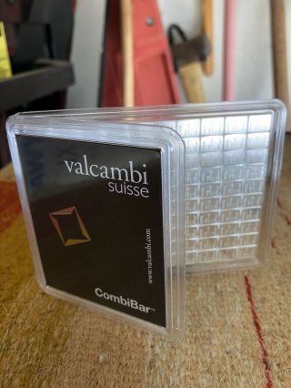 100g Valcambi Suisse Combibar 100 X 1 Gram Fine Silver Bar.  Totally