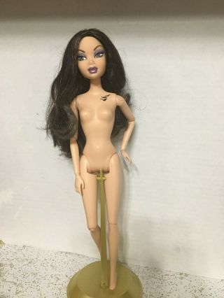 Barbie My Scene Nolee Doll Raven Hair Articulated Jointed Tattoo 2