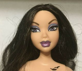 Barbie My Scene Nolee Doll Raven Hair Articulated Jointed Tattoo 3