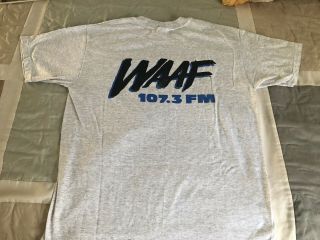 Vintage 90’s WAAF 107.  3 FM Radio Station Promo T - shirt Size Large Shirt 3