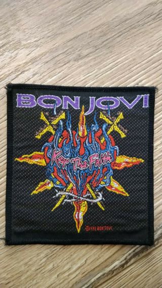 Bon Jovi Keep The Faith Patch 1993 Official Vintage Og Def Leppard Guns‘n’roses