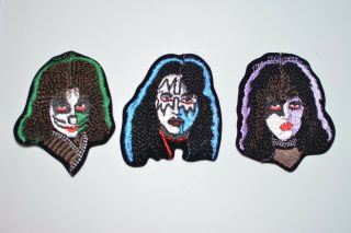 Kiss Cool Iron - On Vintage Embroider Band Patch Licensed Vest Jeans Jacket Shirt