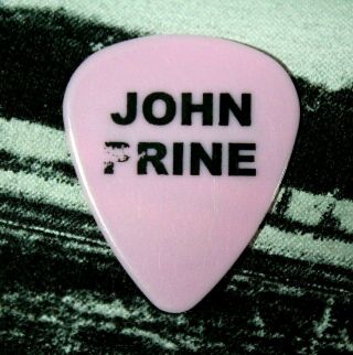 John Prine // Authentic Signature Guitar Pick // Oh Boy Records Light Pink/black