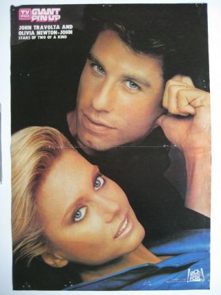 Olivia Newton John John Travolta Tv Week Poster From The 1980 