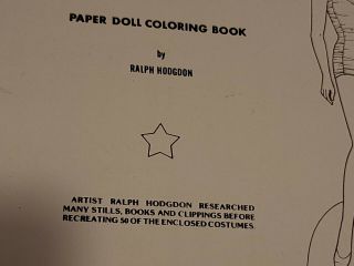 Vintage Carol Burnett by Ralph Hodgdon 1986 PAPER DOLL COLORING BOOK EXTENSIVE 2