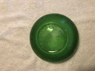Vintage E.  O BRODY CO.  Green Ribbed Glass Bowl Cleveland OH.  U.  S.  A. 3