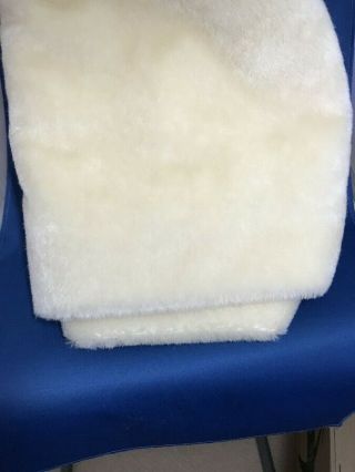 Mohair Bear Fabric - 1/2 Yard - Natural White - 3/8 " Pile Length