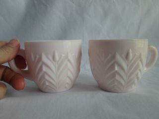Vintage Pink Milk Glass Coffee/tea/punch Cups