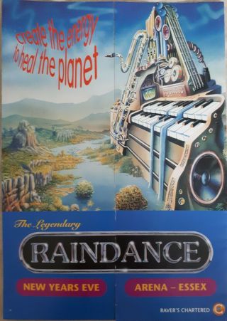 Raindance Years Eve 31.  12.  92 @ Arena - Essex Rave Flyer