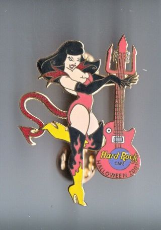 Hard Rock Cafe Pin: Online 2001 Halloween Devil Girl Le500