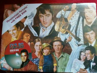 Elvis Presley Personalised Portraits Poster With Dvd Behind The Image