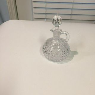 Clear Glass Cruet With Stopper