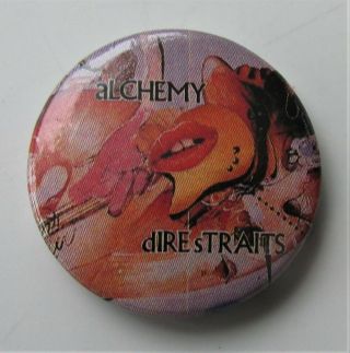 Dire Straits Alchemy Vintage Metal Pin Badge From The 1980 
