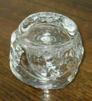 Kosta Boda Clear Crystal Snowball Candle Holder w/Tea Light Candle 2