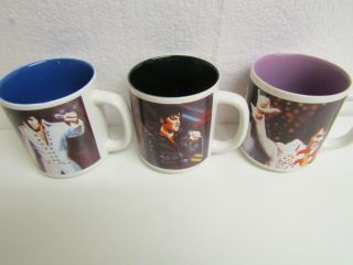 Set Of 3 Elvis Presley Mugs 1992
