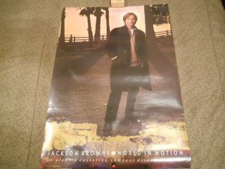 Jackson Browne - World In Motion Color Poster 1989