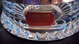 Gorham Lead Crystal Round Bowl Silver Rim 2