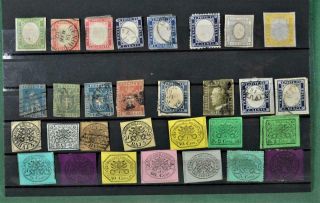 Italy States Sardinia Tuscany Ect.  Stamps On Stock Card (t178)