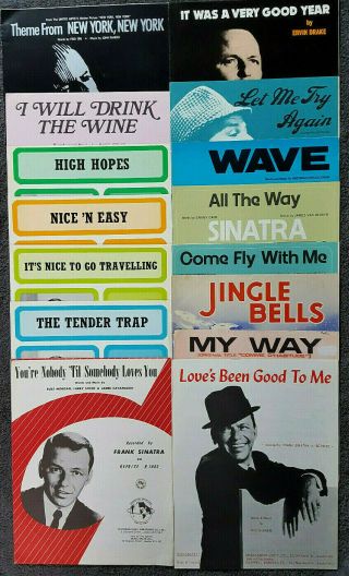 Frank Sinatra Single Song Vintage Sheet Music Scores (some Rare Ones Look)