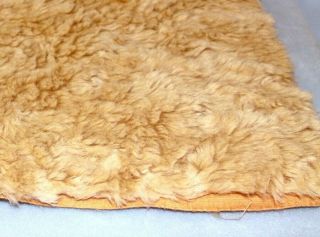 Alpaca - Silk Mohair Blend Golden - Tan Dense Distressed 5/8 " Pile Fat 1/3 Yd.