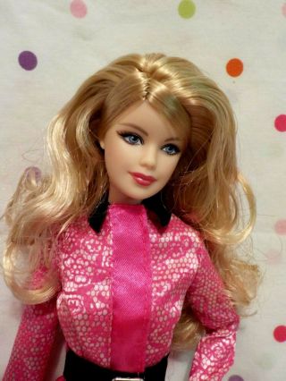 Gorgeous Model Muse Barbie Doll,  Blonde Hair,  Pinkcoat,  Handbag,  Shoes,  Mattel Excd