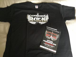 Cambridge Rock Festival Shirt & Programme 2010 Unworn Xl Heavy Metal