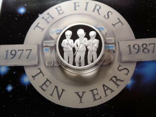 Mos Eisley Cantina Band Disney 1987 Star Wars 10th Anniversary 999 Silver Coin