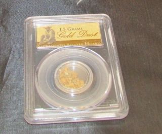 Pcgs Sacramento Assayer Hoard 1.  5 Grams Gold Dust