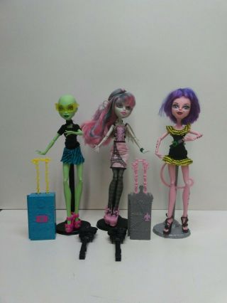 Monster High Dolls Rochelle Goyle City Of Freight,  Create A Monster Cat & Witch