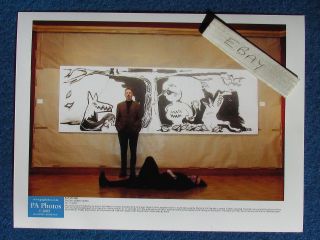 Press Photo - 8 " X6 " - U2 - Illustration By Bono In Gallery - 2003 - A