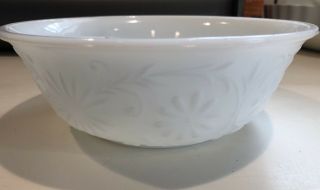Vintage Milk Glass Daisy Bowl,  Ftd 1979 Bowl,  White Glass Flower Bowl